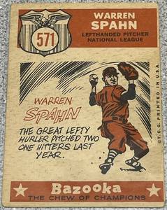 1959 Topps Baseball Card #571 - Warren Spahn