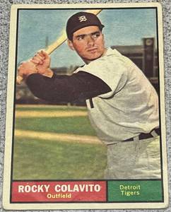 lot 106 image: 1961 Topps Baseball Card #330 - Rocky Colavito