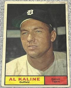 lot 107 image: 1961 Topps Baseball Card #429 - Al Kaline Detroit Tigers