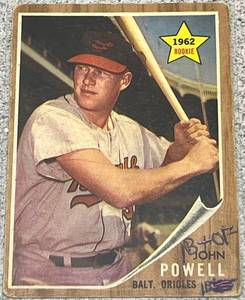 lot 110 image: 1962 Topps Baseball Card #99 - John Powell Baltimore Orioles