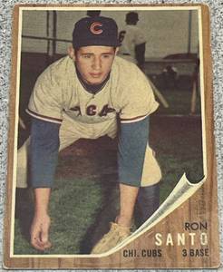 lot 112 image: 1962 Topps Baseball Card #170 - Ron Santo Chicago Cubs