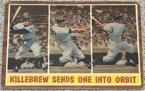 lot 115 image: 1962 Topps Baseball Card #316 - Harmon Killebrew Minnesota Twins