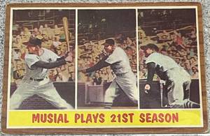 lot 116 image: 1962 Topps Baseball Card #317 - Stan Musial