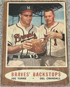 lot 118 image: 1962 Topps Baseball Card #351 - Joe Torre Del Crandall Braves Backstops