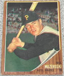 lot 119 image: 1962 Topps Baseball Card #353 - Bill Mazeroski Pittsburgh Pirates