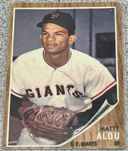 lot 121 image: 1962 Topps Baseball Card #413 - Matty Alou San Francisco Giants