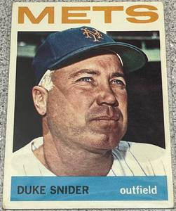 lot 144 image: 1964 Topps Baseball Card #155 - Duke Snider New York Mets