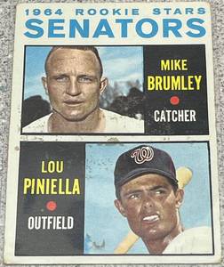 lot 145 image: 1964 Topps Baseball Card #167 - Senators Rookie Stars Mike Brumley Lou Piniella