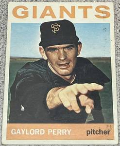 lot 150 image: 1964 Topps Baseball Card #468 - Gaylord Perry San Francisco Giants