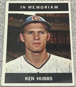 lot 153 image: 1964 Topps Baseball Card #550 - Ken Hubbs In Memoriam
