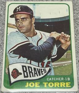 lot 159 image: 1965 Topps Baseball Card #200 - Joe Torre Atlanta Braves