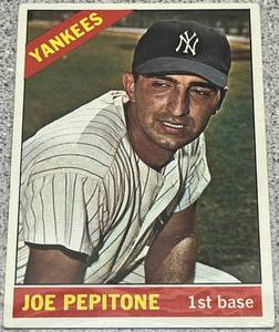 lot 167 image: 1966 Topps Baseball Card #79 - Joe Pepitone