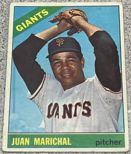 lot 172 image: 1966 Topps Baseball Card #420 - Juan Marichal San Francisco Giants