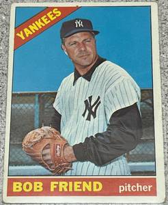 lot 175 image: 1966 Topps Baseball Card #519 -  Bob Friend New York Yankees
