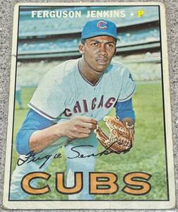 lot 185 image: 1967 Topps Baseball Card #333 - Ferguson Jenkins