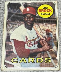 lot 195 image: 1969 Topps Baseball Card #85 - Lou Brock