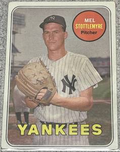lot 203 image: 1969 Topps Baseball Card #470 - Mel Stottlemyre New York Yankees
