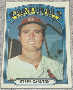 lot 220 image: 1972 Topps Baseball Card #420 - Steve Carlton