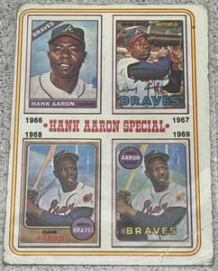 lot 221 image: 1974 Topps Baseball Card #5 - Hank Aaron Special