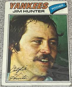 lot 247 image: 1977 Topps Baseball Card #280 - Jim Hunter
