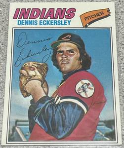 lot 257 image: 1977 Topps Baseball Card #525 - Dennis Eckersley