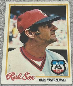 lot 261 image: 1978 Topps Baseball Card #40 - Carl Yastrzemski Red Sox All-Star