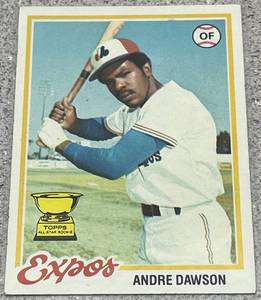 lot 262 image: 1978 Topps Baseball Card #72 - Andre Dawson