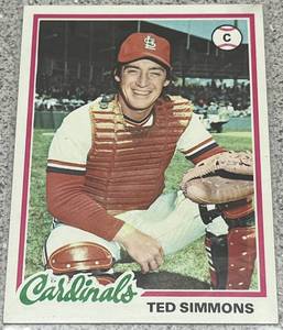 lot 267 image: 1978 Topps Baseball Card #380 - Ted Simmons St. Louis Cardinals