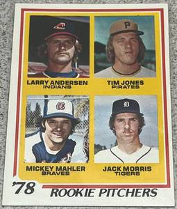 lot 274 image: 1978 Topps Baseball Card #703 - Rookie Pitchers Jack Morris