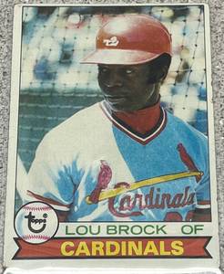 lot 290 image: 1979 Topps Baseball Card #665 - Lou Brock St. Louis Cardinals