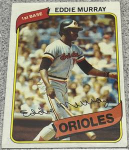 lot 297 image: 1980 Topps Baseball Card #160 - Eddie Murray Baltimore Orioles