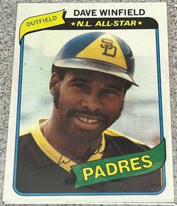 lot 300 image: 1980 Topps Baseball Card #230 - Dave Winfield San Diego Padres