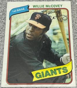 lot 303 image: 1980 Topps Baseball Card #335 - Willie McCovey