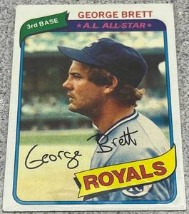 lot 306 image: 1980 Topps Baseball Card #450 - George Brett