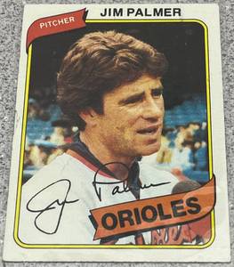 lot 309 image: 1980 Topps Baseball Card #590 - Jim Palmer Baltimore Orioles