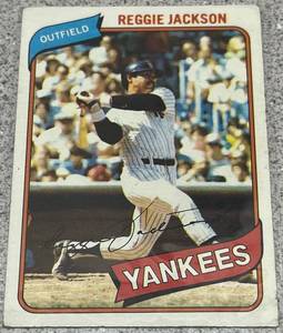 lot 310 image: 1980 Topps Baseball Card #600 - Reggie Jackson