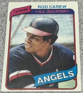 lot 312 image: 1980 Topps Baseball Card #700 - Rod Carew Angels