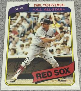 lot 313 image: 1980 Topps Baseball Card #720 - Carl Yastrzemski