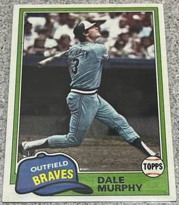 lot 319 image: 1981 Topps Baseball Card #504 - Dale Murphy Atlanta Braves