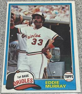 lot 321 image: 1981 Topps Baseball Card #490 - Eddie Murray