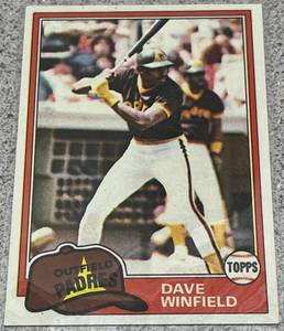 lot 325 image: 1981 Topps Baseball Card #370 - Dave Winfield San Diego Padres