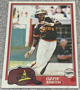 lot 333 image: 1981 Topps Baseball Card #254 - Ozzie Smith San Diego Padres