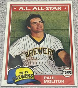 lot 334 image: 1981 Topps Baseball Card #300 - Paul Molitor All-Star