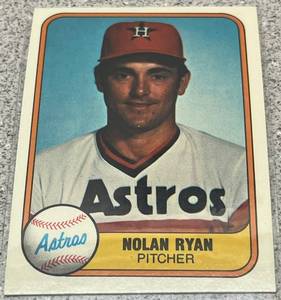 lot 344 image: 1981 Fleer Baseball Card #57 - Nolan Ryan