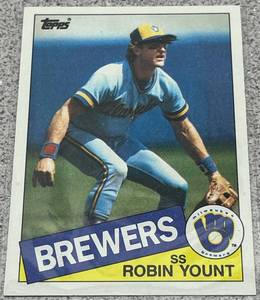 lot 362 image: 1985 Topps Baseball Card #340 - Robin Yount Milwaukee Brewers