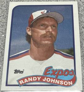 lot 365 image: 1989 Topps Baseball Card #647 - Randy Johnson Rookie