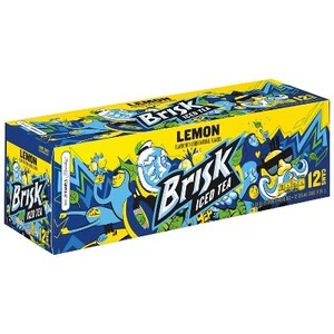 lot 673 image: Brisk Lemon Iced Tea - 12pk12 fl oz Cans. BB June 2026