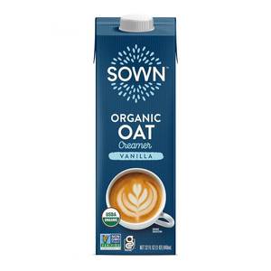 lot 732 image: Lot of 2 SOWN Organic Oat Creamer Vanilla - Barista Oat Milk Non Dairy Coffee Creamer - Plant Based, Dairy-Free, Vegan, Gluten-Free, Non-GMO, Shelf Stable - 32oz. BB November 2026