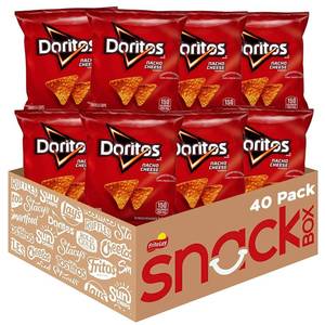 Doritos Flavored Tortilla Chips, Nacho Cheese, 1 Ounce (Pack of 40)BB May 7,2024