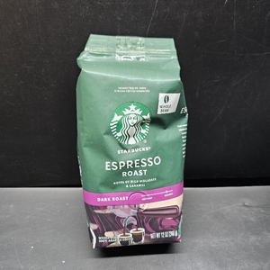 lot 832 image: Starbucks Espresso Roast Dark Roast Whole Bean Coffee - 12oz BB April 2026